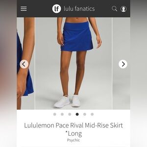 Lululemon Pace Rival Skirt on Psychic Size 10